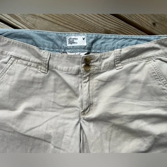 American Eagle Outfitters Size 12 Stretch Women’s Casual Tan Shorts - Picture 5 of 8